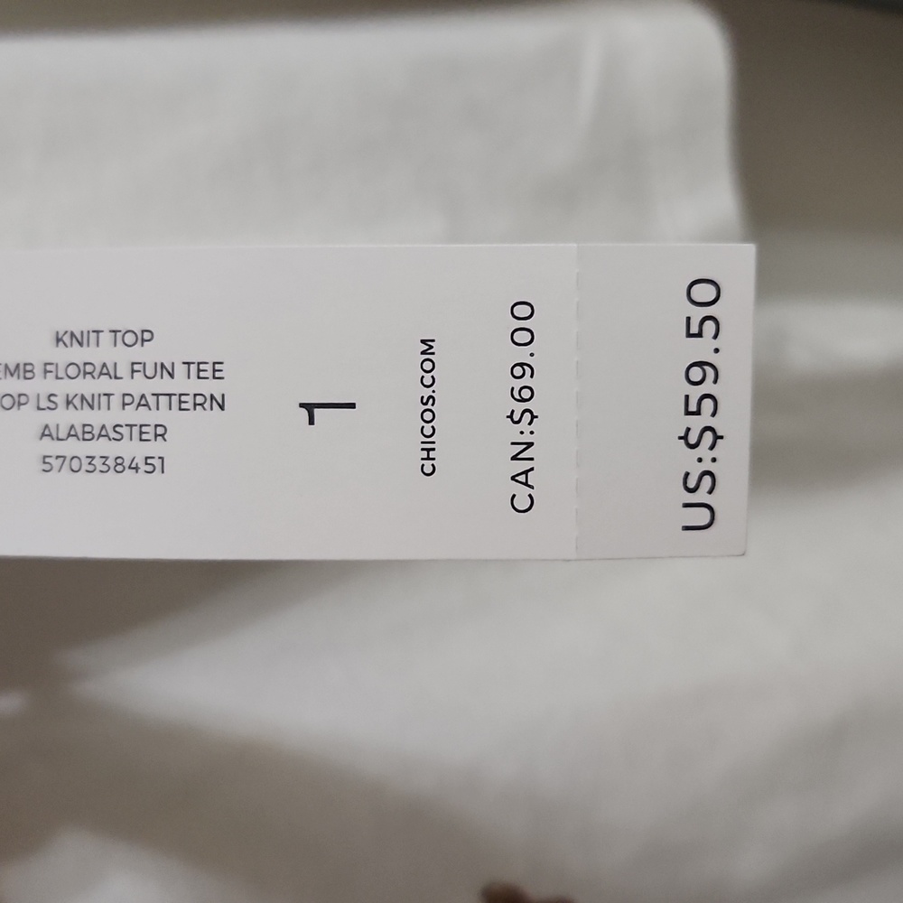 NWT Chicos Floral knit top - Picture 4 of 8